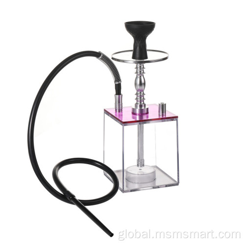 E-Cigarette Starter Kits Cheap Plastic Box Shape Shisha Acrylic Led Light Factory